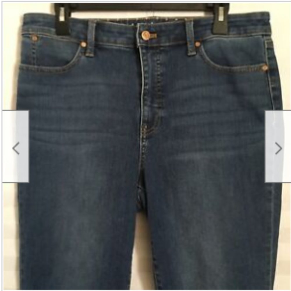Talbots Capri Crop Pants Blue Denim Pockets‎ - Picture 3 of 8